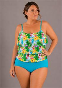 Tropicana 2 Tone One Piece with Tummy Control D cup